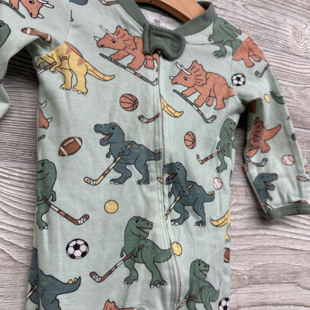 Sleeper Dinosaurs Playing Hockey 3-6M