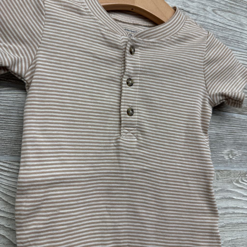 Henley Bodysuit Stripes 12M