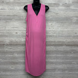 Ribbed Tank Henley Midi Dress XL