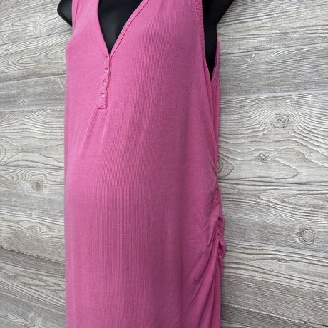 Ribbed Tank Henley Midi Dress XL