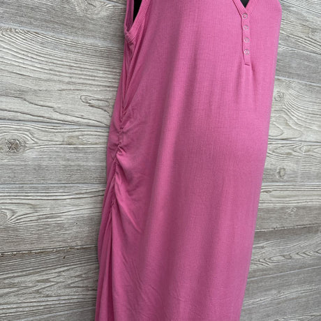 Ribbed Tank Henley Midi Dress XL
