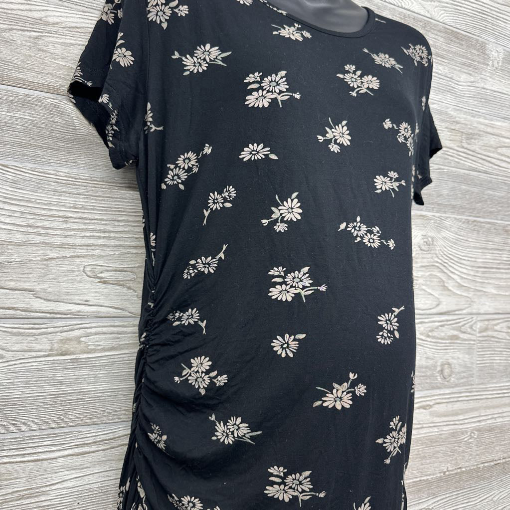 Ruched Shirt Flowers XL
