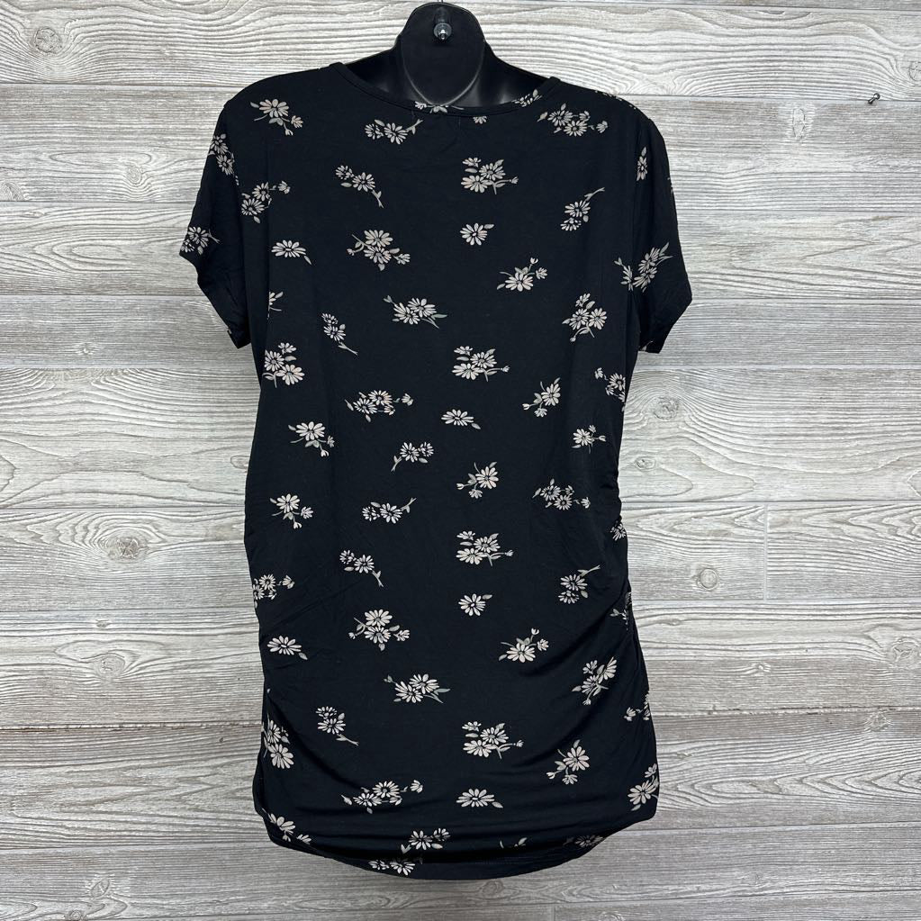 Ruched Shirt Flowers XL