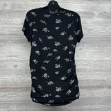 Ruched Shirt Flowers XL