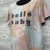 Rouched Shirt Tie Dye Hello Baby XL