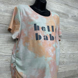 Rouched Shirt Tie Dye Hello Baby XL