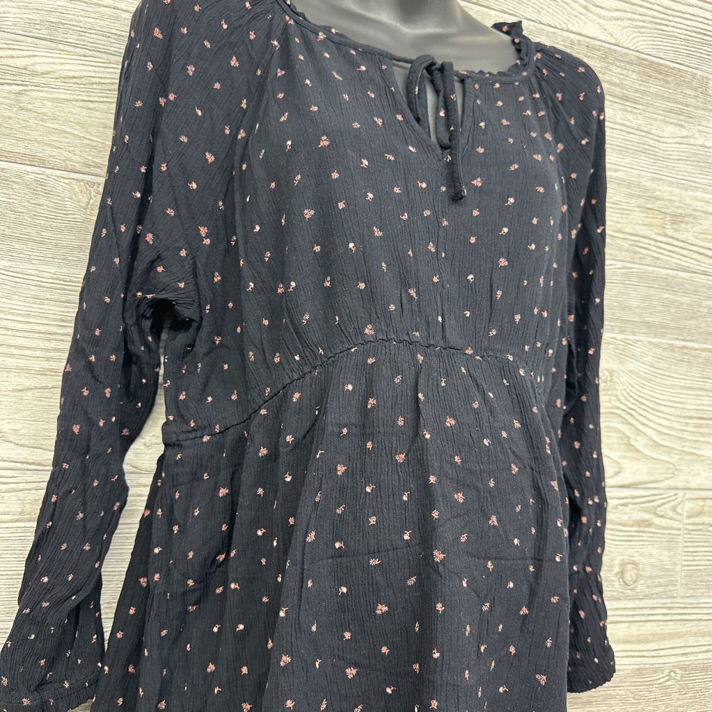 Ruched Blouse Flowers XL