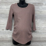 Scoop Neck Ribbed Shirt Stripes Medium