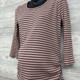 Scoop Neck Ribbed Shirt Stripes Medium