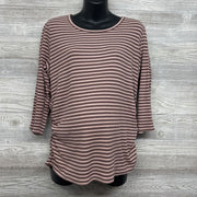 Scoop Neck Ribbed Shirt Stripes XL