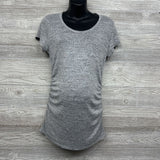 LS Ruched Hacci Shirt Heathered Medium