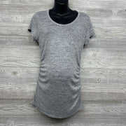 LS Ruched Hacci Shirt Heathered Medium
