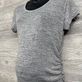 LS Ruched Hacci Shirt Heathered Medium