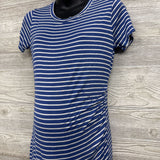 Ruched Bodycon Dress Stripes Medium