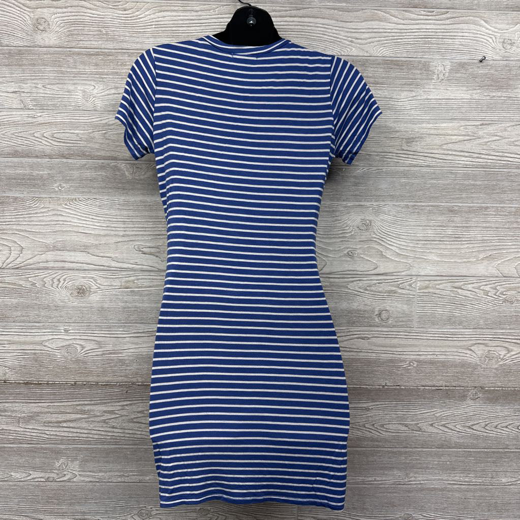 Ruched Bodycon Dress Stripes Medium
