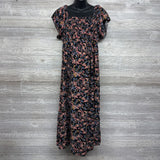 Smocked Off Shoulder Floral Maxi Dress XL