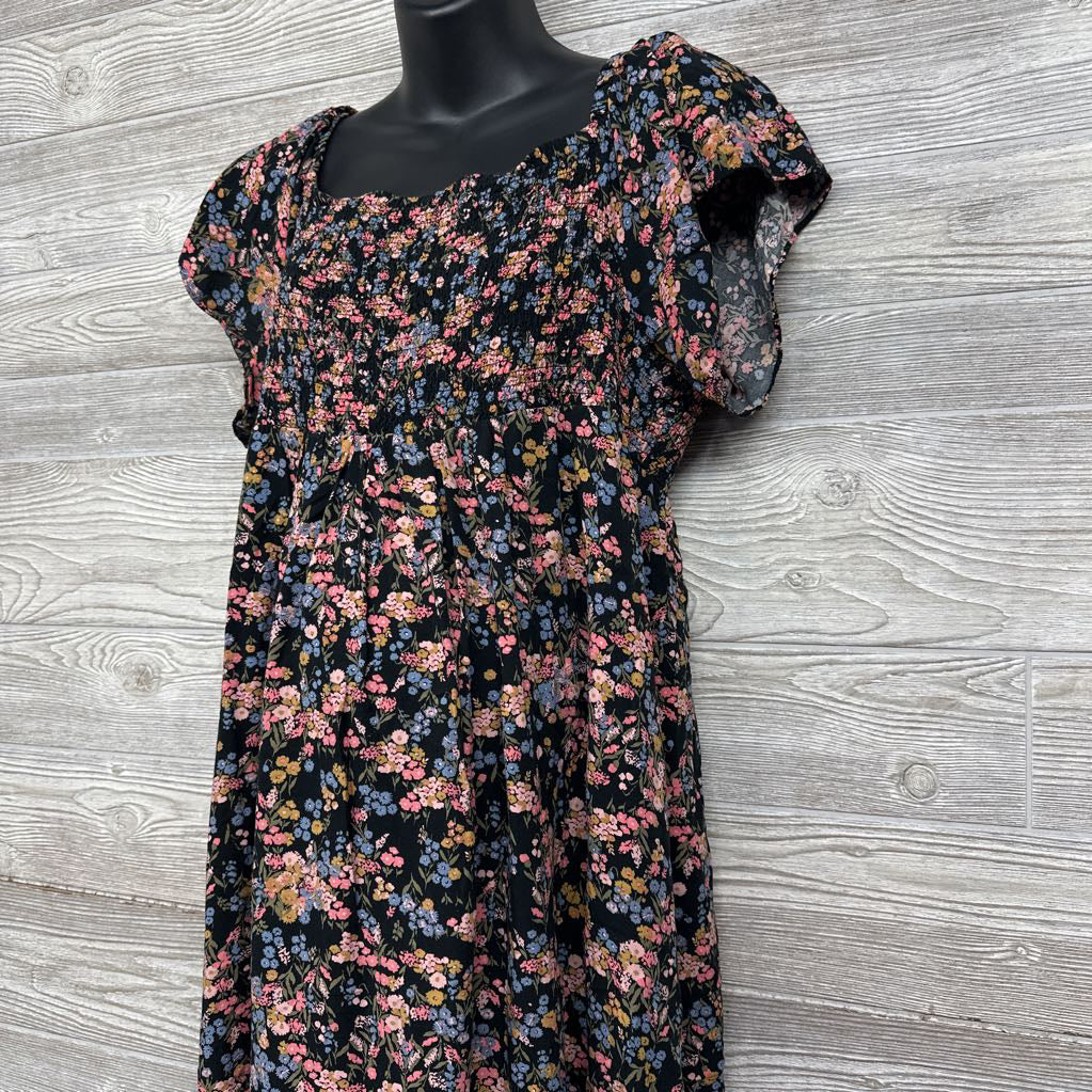Smocked Off Shoulder Floral Maxi Dress XL