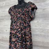 Smocked Off Shoulder Floral Maxi Dress XL