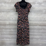 Smocked Off Shoulder Floral Maxi Dress XL
