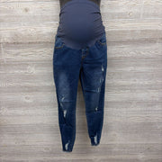 Full Panel Distressed Skinny Jeans Large