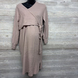 Wrap Midi Sweater Dress Large