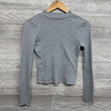 Faux Leather Jumper & LS Ribbed Mock Neck Shirt Shimmer 10-12