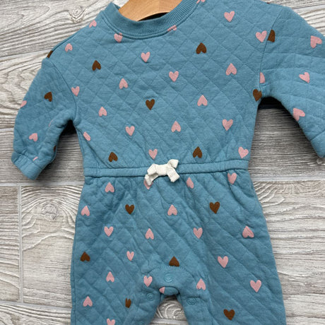 LS Quilted Outfit Hearts 3M