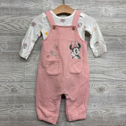 Quilted Overalls & LS Bodysuit Minnie Mouse Suns 6-9M