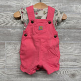 Knit Shortalls & Bodysuit Strawberries Butterflies 6M