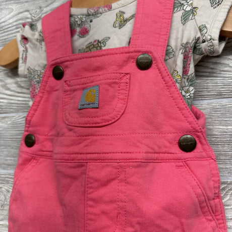Knit Shortalls & Bodysuit Strawberries Butterflies 6M