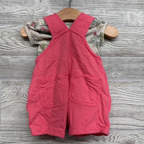 Knit Shortalls & Bodysuit Strawberries Butterflies 6M