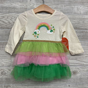 NEW LS Tutu Dress Shamrock Rainbow 12M