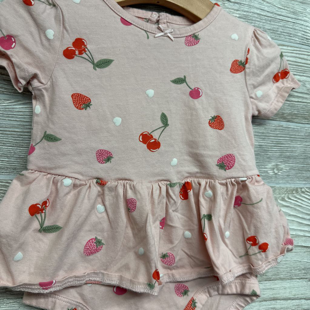 Skirted Bodysuit Strawberries Cherries 18M