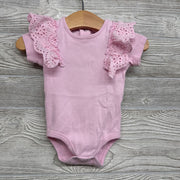 Ribbed Eyelet Flutter Bodysuit 12M