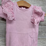 Ribbed Eyelet Flutter Bodysuit 12M