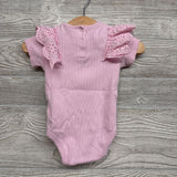 Ribbed Eyelet Flutter Bodysuit 12M