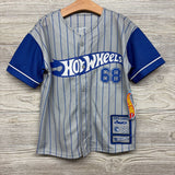 NEW Mesh Button Up Jersey Stripeds 6-7