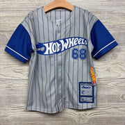 NEW Mesh Button Up Jersey Stripeds 6-7
