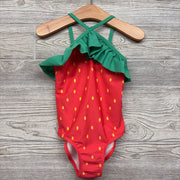 Ruffle Strawberry Swimsuit 4T
