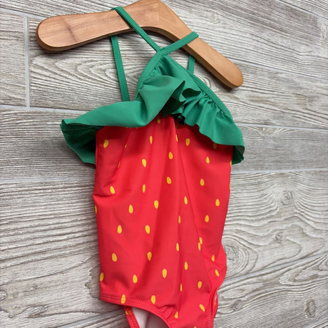 Ruffle Strawberry Swimsuit 4T