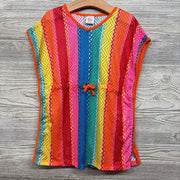 Swim Cover Pom Trim Stripes 5T