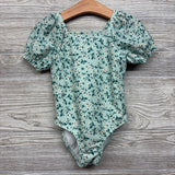 Puff Sleeve Swimsuit Flowers 3T