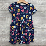 Jersey Dress Flowers 4T