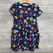 Jersey Dress Flowers 4T
