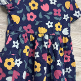 Jersey Dress Flowers 4T