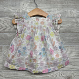 Flutter Sleeve Dress Flowers 6-9M