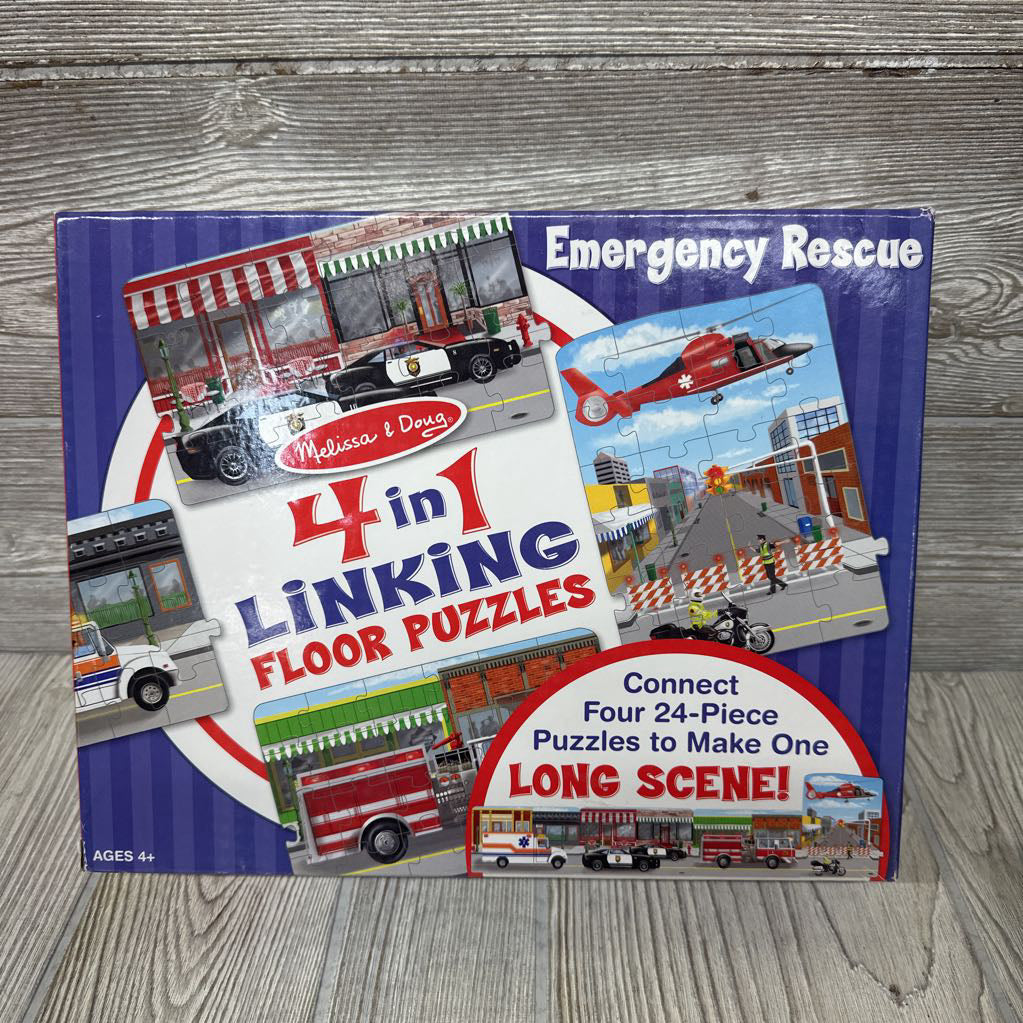 Emergency Rescue Scene 4 In 1 Linking Puzzles