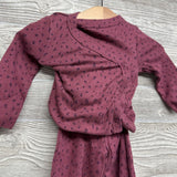 LS Side Snap Bodysuit & Footed Pants Animal Print 6M