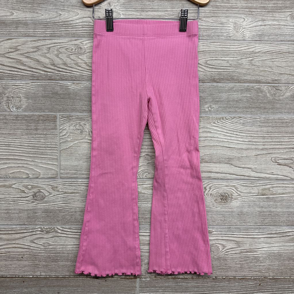 Ribbed Flare Pants Lettuce Trim 5