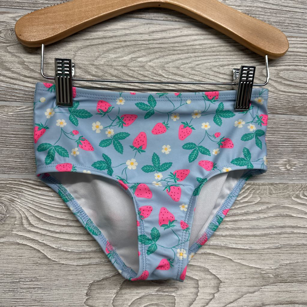 2 Pc Puff Sleeve Swimsuit Strawberries Flowers 5T